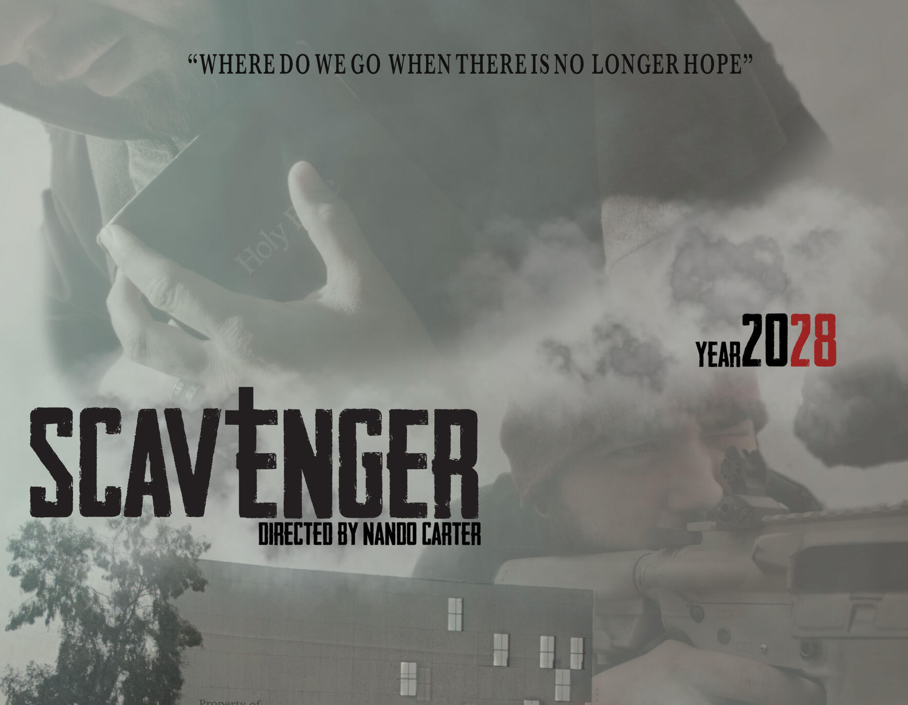 Nando Carter directing SCAVENGER, a sci-fi short film